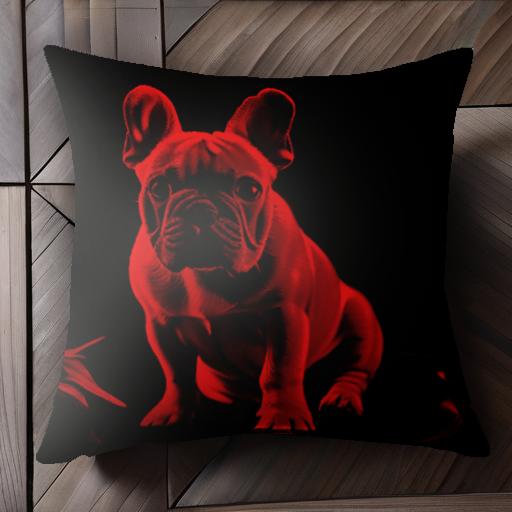 フレンチブルドッグ クッションカバー 45×45cm アニマル柄 おしゃれ 可愛い クッション本体付き 正方形..