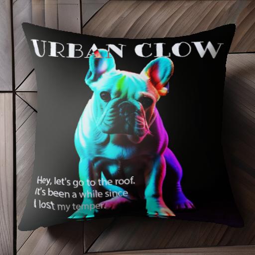 ストリートファッション フレンチブルドッグ カジュアル トレンド グラフィック クッションカバー 45×4..