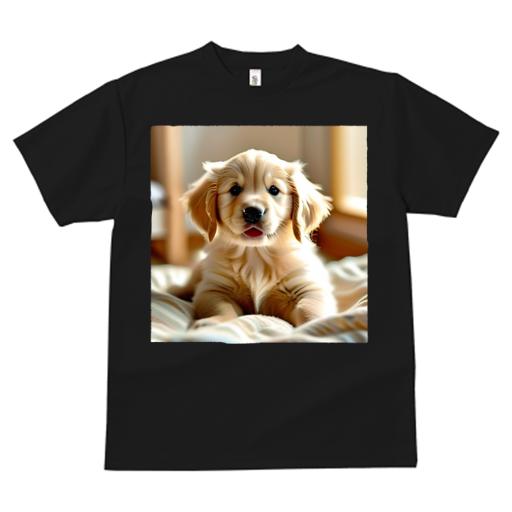 Tシャツ レディース 犬ファン 半袖 春夏 犬柄 プリント カジュアル かわいい 人間用 フィットネス ダンス 子犬 ゴールデンレトリバー