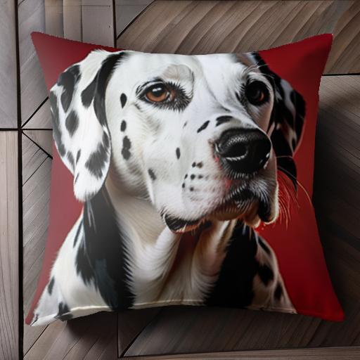 ダルメシアン クッションカバー 45×45cm アニマル柄 おしゃれ 可愛い クッション本体付き 正方形 犬フ..