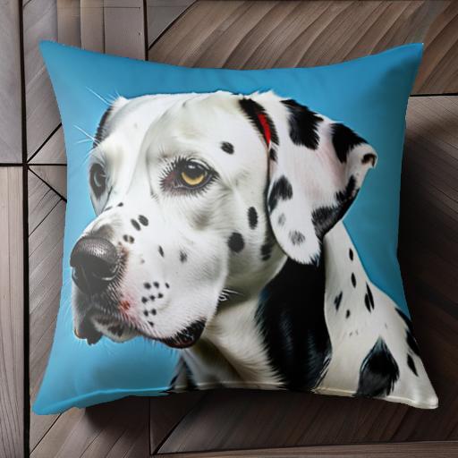 ダルメシアン クッションカバー 45×45cm アニマル柄 おしゃれ 可愛い クッション本体付き 正方形 犬フ..
