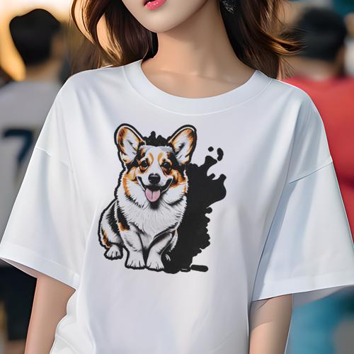 Tシャツ レディース 犬ファン 半袖 春夏 犬柄 プリント カジュアル かわいい 人間用 フィットネス ダンス かわいい コーギー 犬 ペット 動物 Tシャツ レディース 犬ファン 半袖 春夏 犬柄 プリント カジュアル かわいい 人間用 フィットネス ダンス かわいい コーギー 犬 ペット 動物