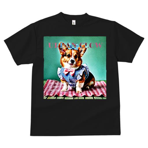 Tシャツ レディース 犬ファン 半袖 春夏 犬柄 プリント カジュアル かわいい 人間用 フィットネス ダンス リボン コーギー チェック柄