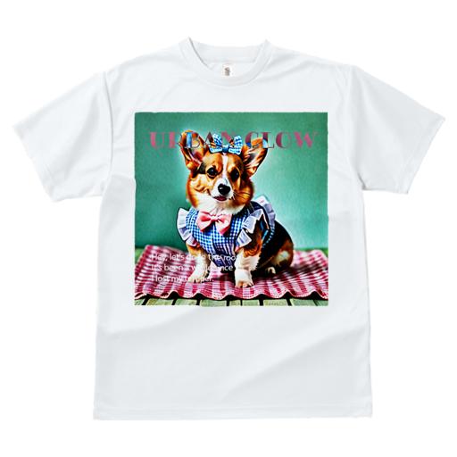 Tシャツ レディース 犬ファン 半袖 春夏 犬柄 プリント カジュアル かわいい 人間用 フィットネス ダンス リボン コーギー チェック柄