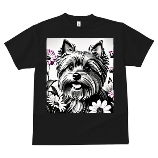 Tシャツ メンズ キッズ 犬ファン 半袖 春夏 犬柄 プリント カジュアル かわいい 人間用 フィットネス ダンス 花 ヨークシャーテリア