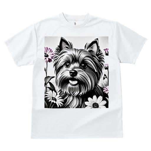 Tシャツ メンズ キッズ 犬ファン 半袖 春夏 犬柄 プリント カジュアル かわいい 人間用 フィットネス ダンス 花 ヨークシャーテリア