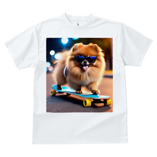 Tシャツ レディース 犬ファン 半袖 春夏 犬柄 プリント カジュアル かわいい 人間用 フィットネス ダンス スケートボード ポメラニアン サングラス