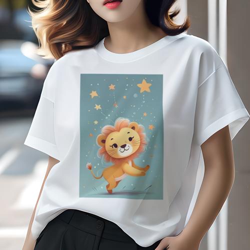 Tシャツ レディース 犬ファン 半袖 春夏 犬柄 プリント カジュアル かわいい 人間用 フィットネス ダンス 星 かわいい イラスト 子供向け 動物