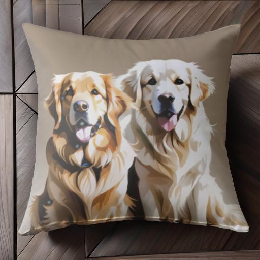 ゴールデンレトリバー,イングリッシュゴールデンレトリバー クッションカバー 45×45cm アニマル柄 おし..