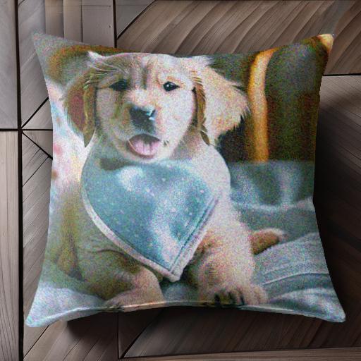 よだれかけ ゴールデンレトリバー クッションカバー 45×45cm アニマル柄 おしゃれ 可愛い クッション本..