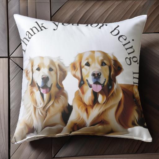 ゴールデンレトリバー クッションカバー 45×45cm アニマル柄 おしゃれ 可愛い クッション本体付き 正方..