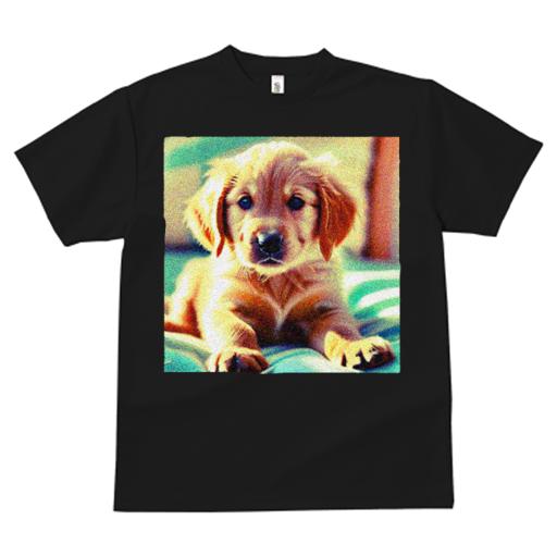 Tシャツ レディース 犬ファン 半袖 春夏 犬柄 プリント カジュアル かわいい 人間用 フィットネス ダンス 犬 ゴールデンレトリバー 子犬 かわいい ペット