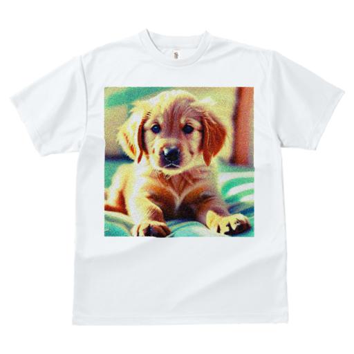 Tシャツ レディース 犬ファン 半袖 春夏 犬柄 プリント カジュアル かわいい 人間用 フィットネス ダンス 犬 ゴールデンレトリバー 子犬 かわいい ペット