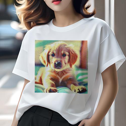 Tシャツ レディース 犬ファン 半袖 春夏 犬柄 プリント カジュアル かわいい 人間用 フィットネス ダンス 犬 ゴールデンレトリバー 子犬 かわいい ペット Tシャツ レディース 犬ファン 半袖 春夏 犬柄 プリント カジュアル かわいい 人間用 フィットネス ダンス 犬 ゴールデンレトリバー 子犬 かわいい ペット