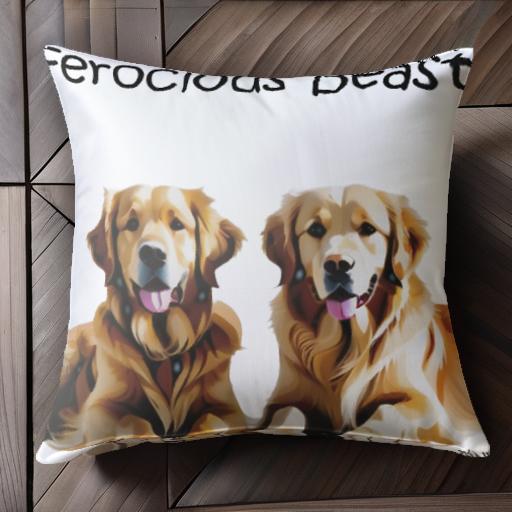 ゴールデンレトリバー クッションカバー 45×45cm アニマル柄 おしゃれ 可愛い クッション本体付き 正方..