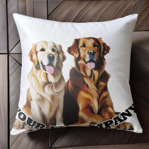 ゴールデンレトリバー クッションカバー 45×45cm アニマル柄 おしゃれ 可愛い クッション本体付き 正方..