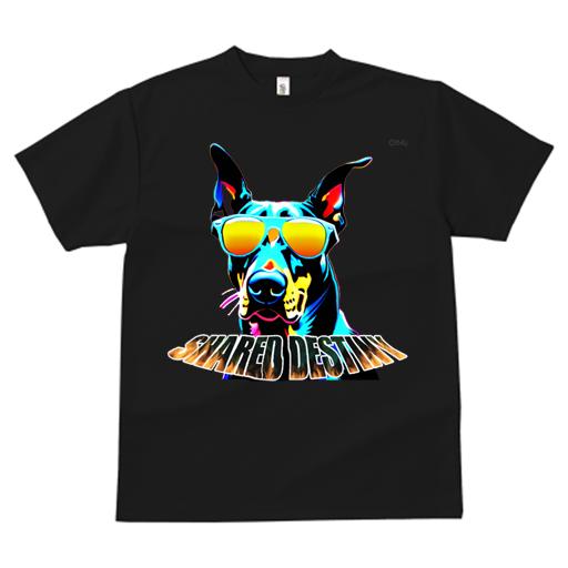 Tシャツ レディース 犬ファン 半袖 春夏 犬柄 プリント カジュアル かわいい 人間用 フィットネス ダンス サングラス ドーベルマン