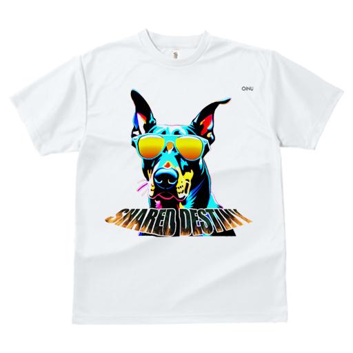 Tシャツ レディース 犬ファン 半袖 春夏 犬柄 プリント カジュアル かわいい 人間用 フィットネス ダンス サングラス ドーベルマン