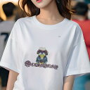 Tシャツ レディース 犬ファン 半袖 春夏 犬柄 プリント カジュアル かわいい 人間用 フィットネス ダンス サングラス シーズー ジャケット(4)
