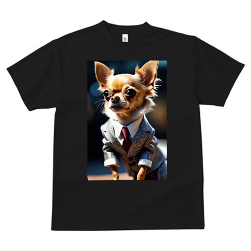 Tシャツ メンズ キッズ 犬ファン 半袖 春夏 犬柄 プリント カジュアル かわいい 人間用 フィットネス ダンス スーツ チワワ ネクタイ