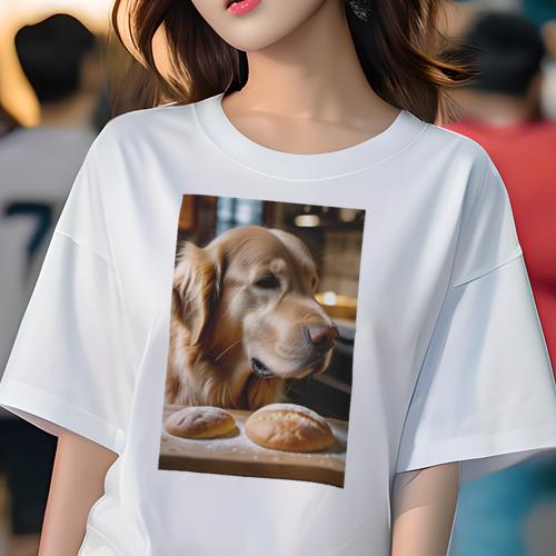 Tシャツ レディース 犬ファン 半袖 春夏 犬柄 プリント カジュアル かわいい 人間用 フィットネス ダン..