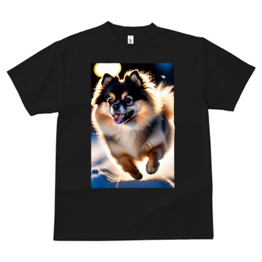 Tシャツ メンズ キッズ 犬ファン 半袖 春夏 犬柄 プリント カジュアル かわいい 人間用 フィットネス ダンス ふわふわ ポメラニアン 犬 ペット