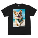 Tシャツ メンズ キッズ 犬ファン 半袖 春夏 犬柄 プリント カジュアル かわいい 人間用 フィットネス ダンス ビーチ コーギー 海 夏 休暇
