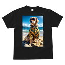 Tシャツ メンズ キッズ 犬ファン 半袖 春夏 犬柄 プリント カジュアル かわいい 人間用 フィットネス ダンス ビーチ ゴールデンレトリバー 海 夏 休暇