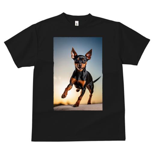 Tシャツ レディース 犬ファン 半袖 春夏 犬柄 プリント カジュアル かわいい 人間用 フィットネス ダンス ミニチュアピンシャー