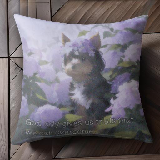 花 ヨークシャーテリア 紫陽花 クッションカバー 45×45cm アニマル柄 おしゃれ 可愛い クッション本体付き 正方形 犬ファン 花 ヨークシャーテリア 紫陽花 クッションカバー 45×45cm アニマル柄 おしゃれ 可愛い クッション本体付き 正方形 犬ファン