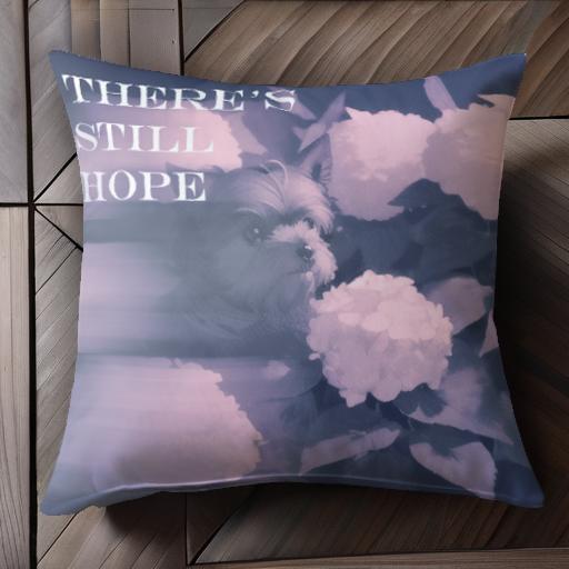 花 ヨークシャーテリア クッションカバー 45×45cm アニマル柄 おしゃれ 可愛い クッション本体付き 正..