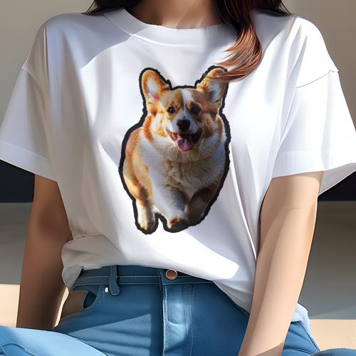 Tシャツ レディース 犬ファン 半袖 春夏 犬柄 プリント カジュアル かわいい 人間用 フィットネス ダンス コーギー
