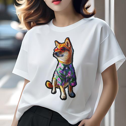 Tシャツ レディース 犬ファン 半袖 
