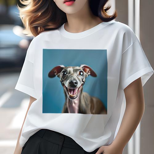 Tシャツ レディース 犬ファン 半袖 春夏 犬柄 プリント カジュアル かわいい 人間用 フィットネス ダンス イタリアングレーハウンド Tシャツ レディース 犬ファン 半袖 春夏 犬柄 プリント カジュアル かわいい 人間用 フィットネス ダンス イタリアングレーハウンド
