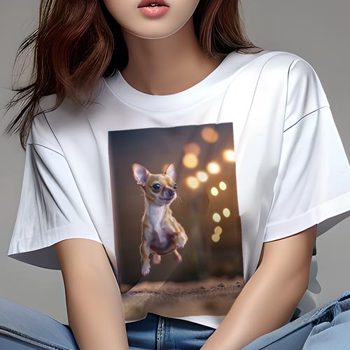 Tシャツ レディース 犬ファン 半袖 春夏 犬柄 プリント カジュアル かわいい 人間用 フィットネス ダン..