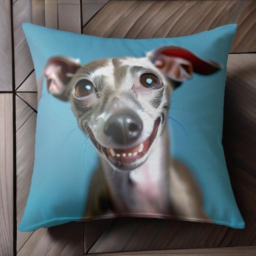 イタリアングレーハウンド クッションカバー 45×45cm アニマル柄 おしゃれ 可愛い クッション本体付き 正方形 犬ファン