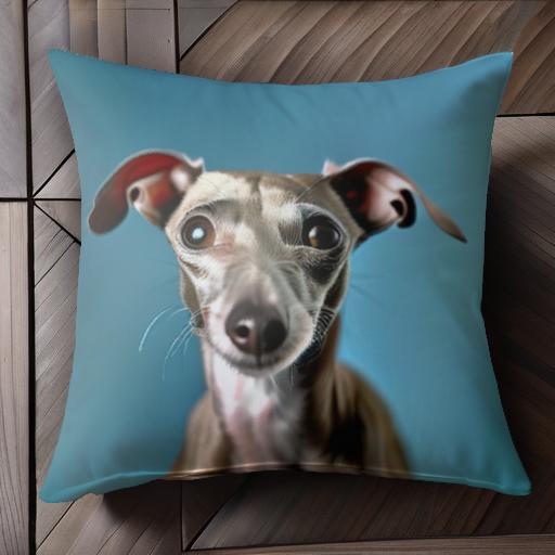 イタリアングレーハウンド クッションカバー 45×45cm アニマル柄 おしゃれ 可愛い クッション本体付き ..