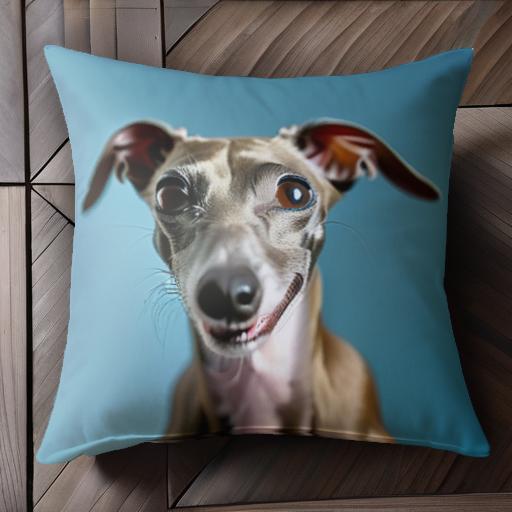 イタリアングレーハウンド クッションカバー 45×45cm アニマル柄 おしゃれ 可愛い クッション本体付き ..