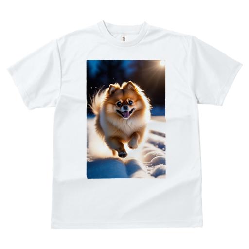 Tシャツ メンズ キッズ 犬ファン 半袖 春夏 犬柄 プリント カジュアル かわいい 人間用 フィットネス ダンス 雪 ポメラニアン 冬 太陽 光