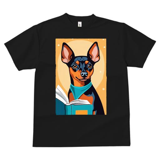 Tシャツ レディース 犬ファン 半袖 春夏 犬柄 プリント カジュアル かわいい 人間用 フィットネス ダンス 本 ミニチュアピンシャー