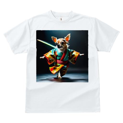 Tシャツ レディース 犬ファン 半袖 春夏 犬柄 プリント カジュアル かわいい 人間用 フィットネス ダンス 着物 チワワ 侍 ライトセーバー