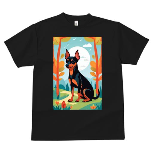 Tシャツ メンズ キッズ 犬ファン 半袖 春夏 犬柄 プリント カジュアル かわいい 人間用 フィットネス ダンス 月 ミニチュアピンシャー 木 風景 Tシャツ メンズ キッズ 犬ファン 半袖 春夏 犬柄 プリント カジュアル かわいい 人間用 フィットネス ダンス 月 ミニチュアピンシャー 木 風景