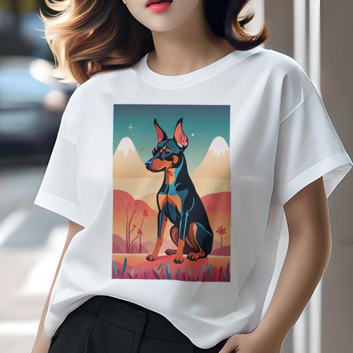 Tシャツ レディース 犬ファン 半袖 春夏 犬柄 プリント カジュアル かわいい 人間用 フィットネス ダンス 山 ミニチュアピンシャー 星 空 植物 Tシャツ レディース 犬ファン 半袖 春夏 犬柄 プリント カジュアル かわいい 人間用 フィットネス ダンス 山 ミニチュアピンシャー 星 空 植物