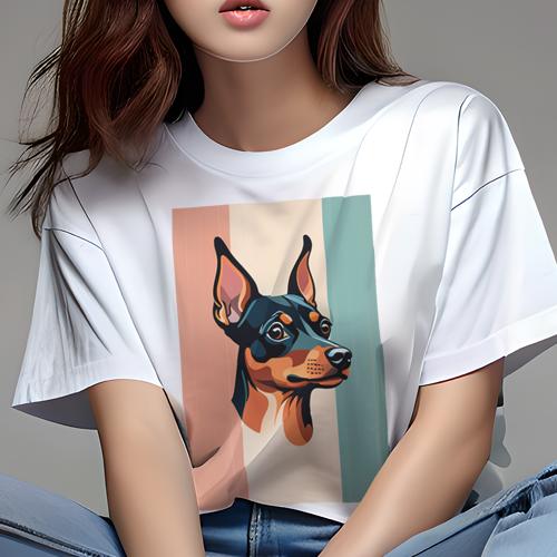 Tシャツ レディース 犬ファン 半袖 春夏 犬柄 プリント カジュアル かわいい 人間用 フィットネス ダン..