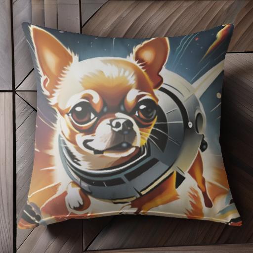 宇宙 チワワ スペース 犬 クッションカバー 45×45cm アニマル柄 おしゃれ 可愛い クッション本体付き ..
