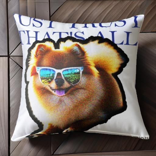 サングラス ポメラニアン クッションカバー 45×45cm アニマル柄 おしゃれ 可愛い クッション本体付き ..