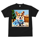 Tシャツ メンズ キッズ 犬ファン 半袖 春夏 犬柄 プリント カジュアル かわいい 人間用 フィットネス ダンス クリスマスツリー コーギー イースター 卵 バスケット
