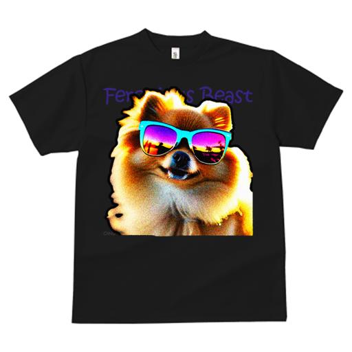 Tシャツ レディース 犬ファン 半袖 春夏 犬柄 プリント カジュアル かわいい 人間用 フィットネス ダンス サングラス ポメラニアン ビーチ