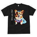 Tシャツ メンズ キッズ 犬ファン 半袖 春夏 犬柄 プリント カジュアル かわいい 人間用 フィットネス ダンス リボン コーギー ワンピース
