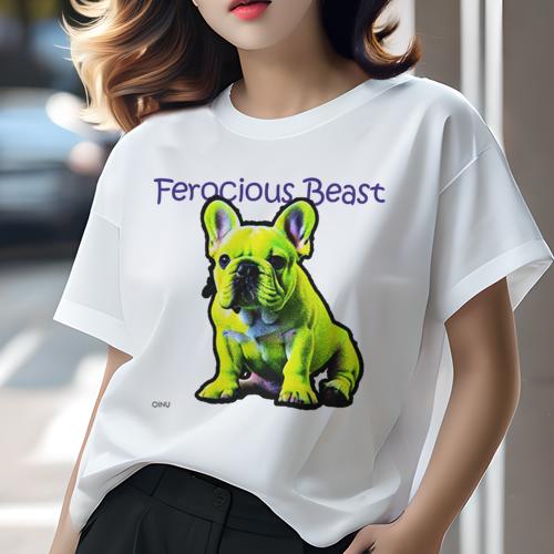 Tシャツ レディース 犬ファン 半袖 春夏 犬柄 プリント カジュアル かわいい 人間用 フィットネス ダンス フレンチブルドッグ